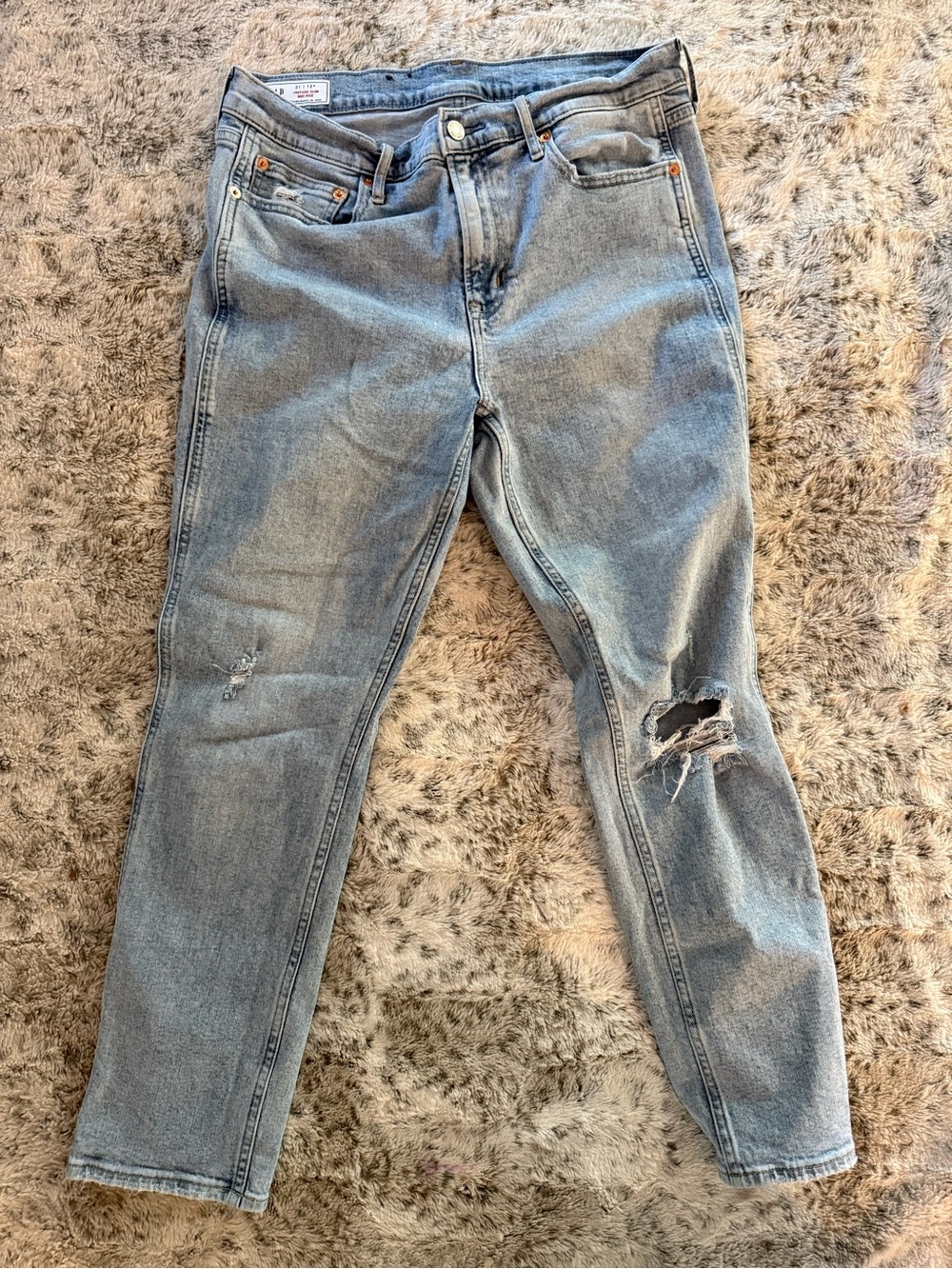 GAP Light Blue Skinny Distressed Jeans